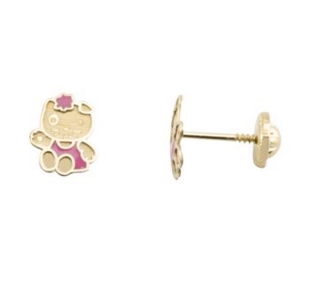 PENDIENTES ORO HELLO KITTY